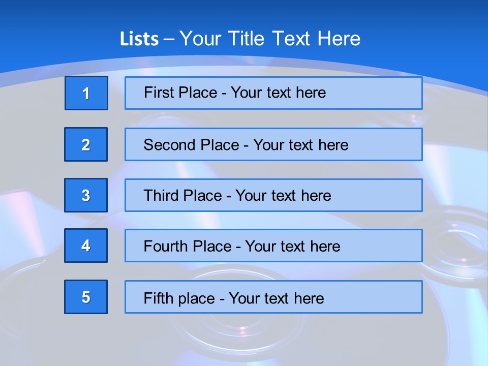 Close Up Of Batch Of Compact Disc PowerPoint Template