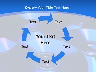 Close Up Of Batch Of Compact Disc PowerPoint Template