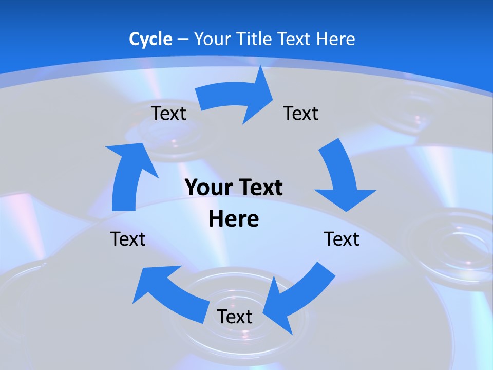 Close Up Of Batch Of Compact Disc PowerPoint Template