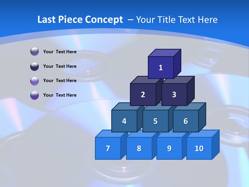 Close Up Of Batch Of Compact Disc PowerPoint Template