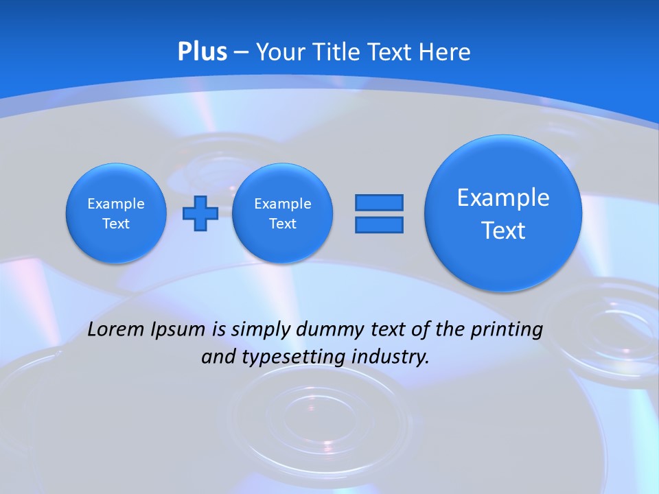 Close Up Of Batch Of Compact Disc PowerPoint Template