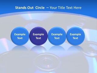 Close Up Of Batch Of Compact Disc PowerPoint Template