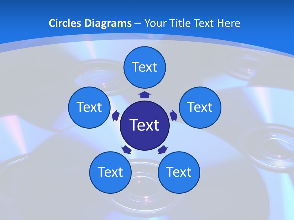 Close Up Of Batch Of Compact Disc PowerPoint Template