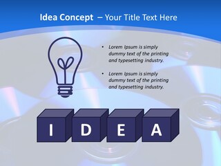 Close Up Of Batch Of Compact Disc PowerPoint Template