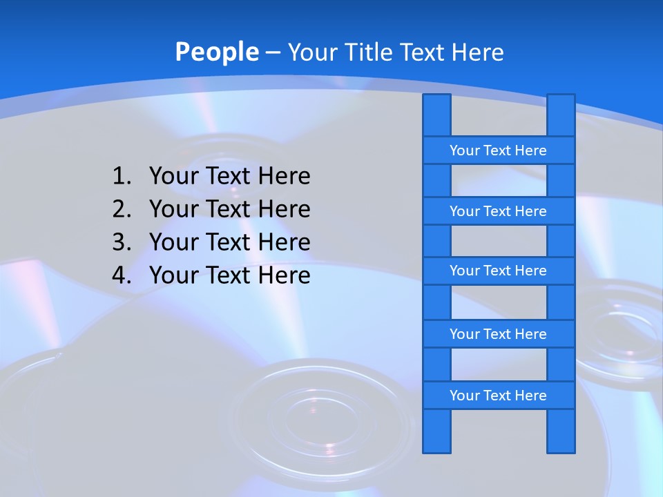 Close Up Of Batch Of Compact Disc PowerPoint Template