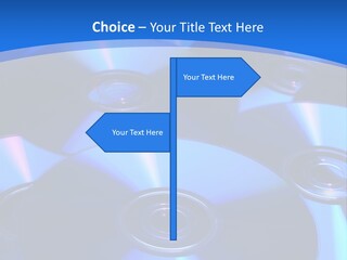 Close Up Of Batch Of Compact Disc PowerPoint Template