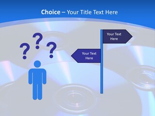 Close Up Of Batch Of Compact Disc PowerPoint Template