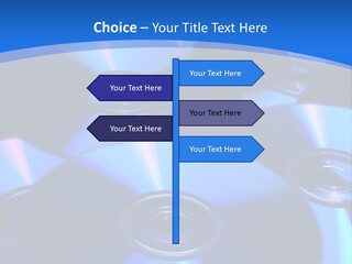 Close Up Of Batch Of Compact Disc PowerPoint Template
