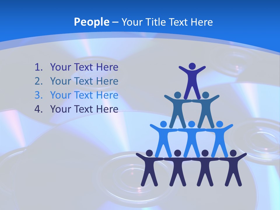 Close Up Of Batch Of Compact Disc PowerPoint Template