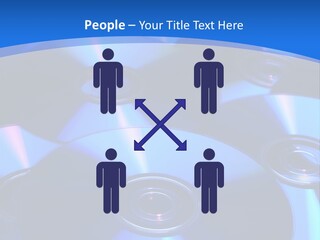 Close Up Of Batch Of Compact Disc PowerPoint Template