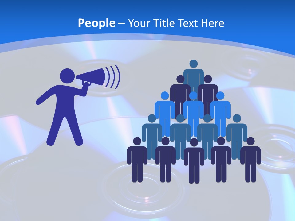 Close Up Of Batch Of Compact Disc PowerPoint Template