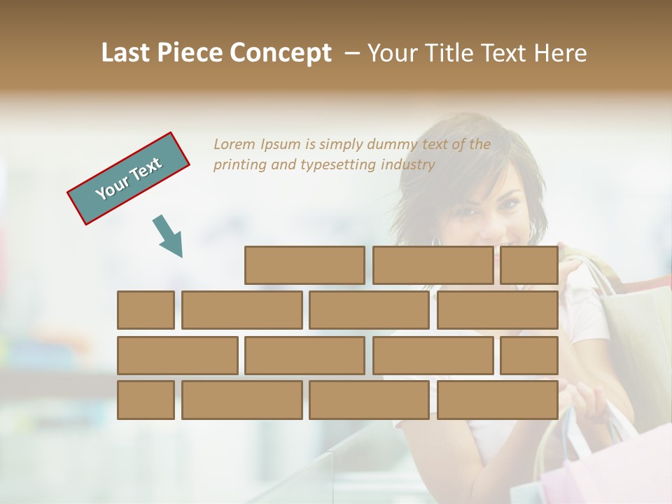 Building Blocks /A House Symbol Isolated On A Red Background PowerPoint Template