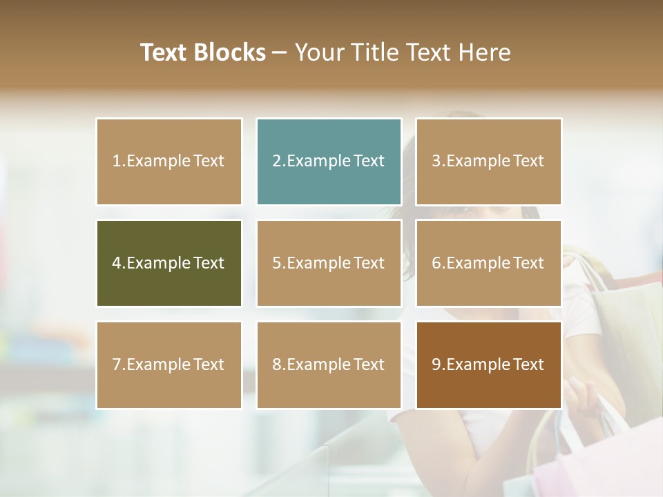 Building Blocks /A House Symbol Isolated On A Red Background PowerPoint Template