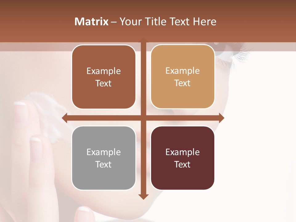 A Woman Holding A Cream On Her Face PowerPoint Template