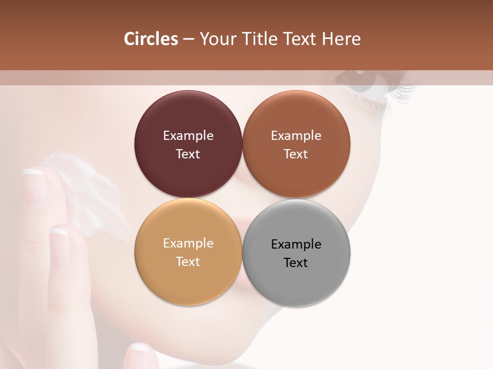 A Woman Holding A Cream On Her Face PowerPoint Template