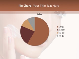 A Woman Holding A Cream On Her Face PowerPoint Template