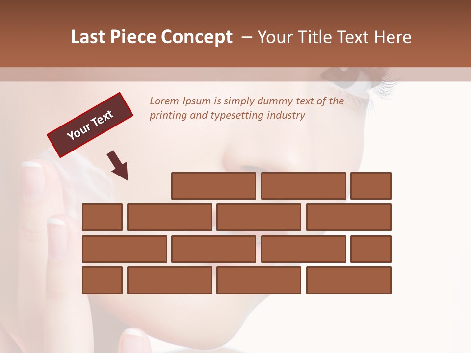 A Woman Holding A Cream On Her Face PowerPoint Template