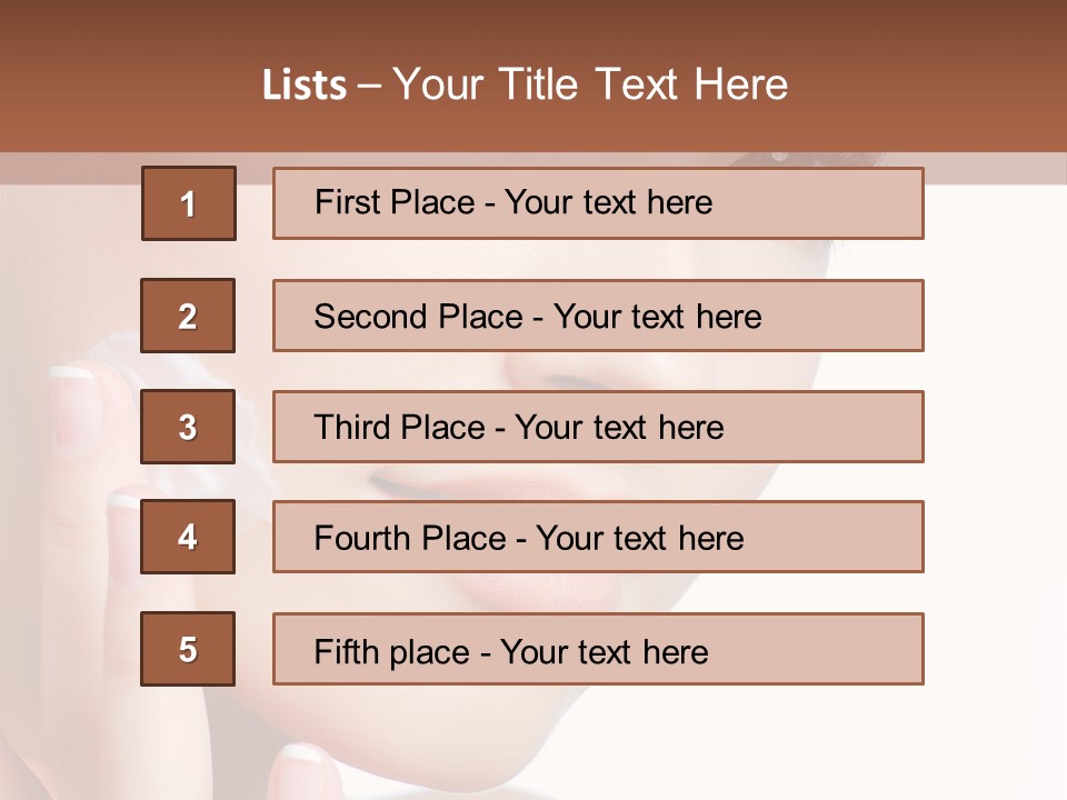 A Woman Holding A Cream On Her Face PowerPoint Template