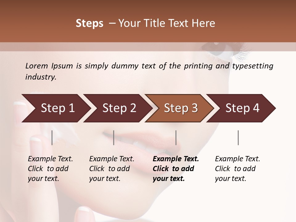 A Woman Holding A Cream On Her Face PowerPoint Template