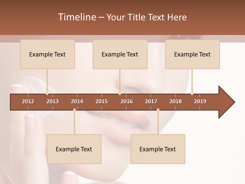 A Woman Holding A Cream On Her Face PowerPoint Template