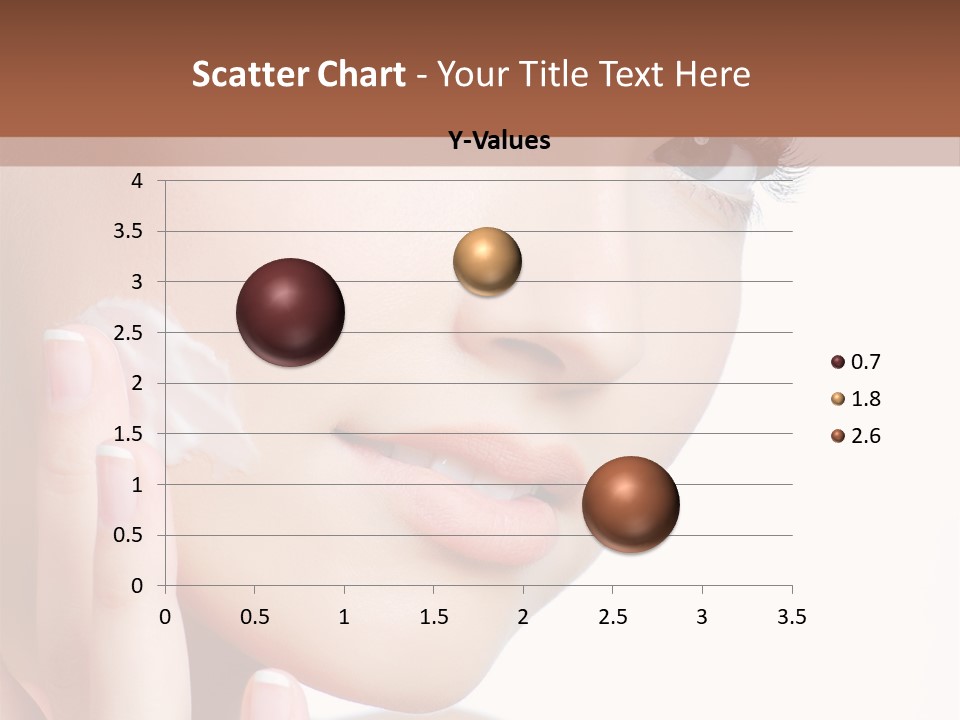 A Woman Holding A Cream On Her Face PowerPoint Template