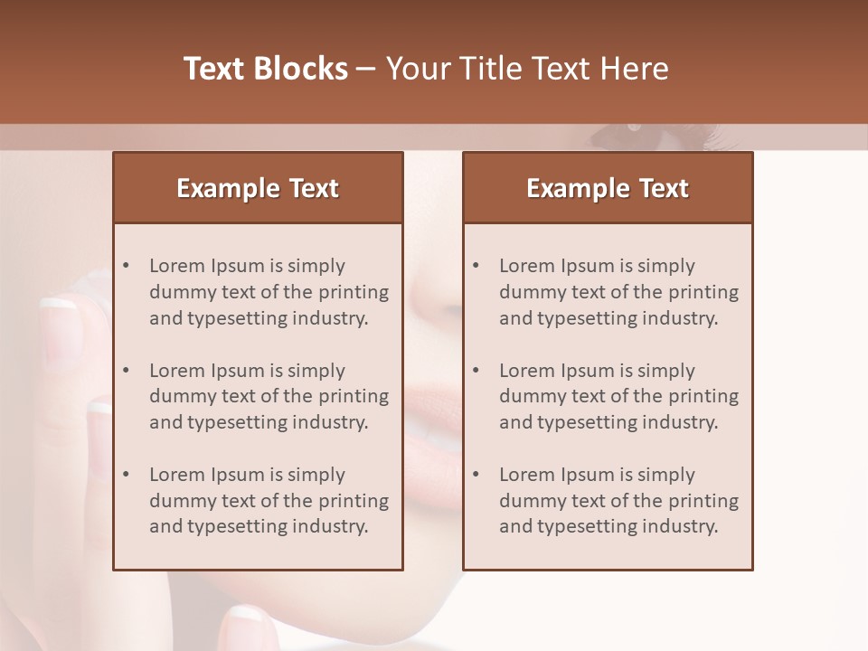 A Woman Holding A Cream On Her Face PowerPoint Template