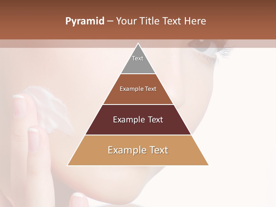 A Woman Holding A Cream On Her Face PowerPoint Template