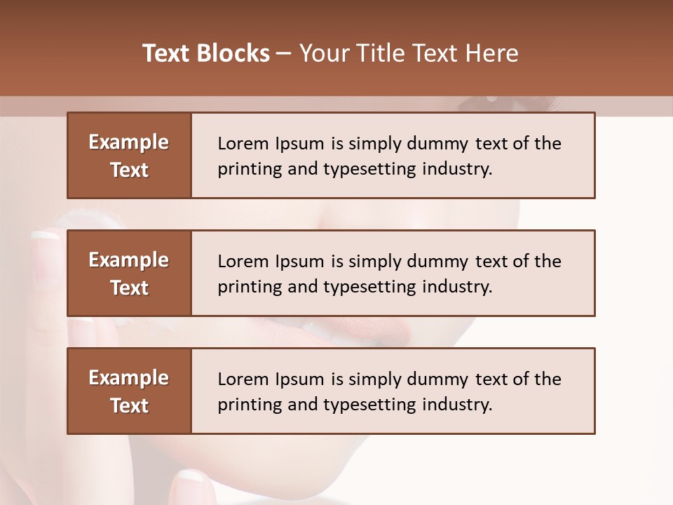 A Woman Holding A Cream On Her Face PowerPoint Template
