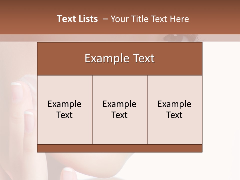 A Woman Holding A Cream On Her Face PowerPoint Template