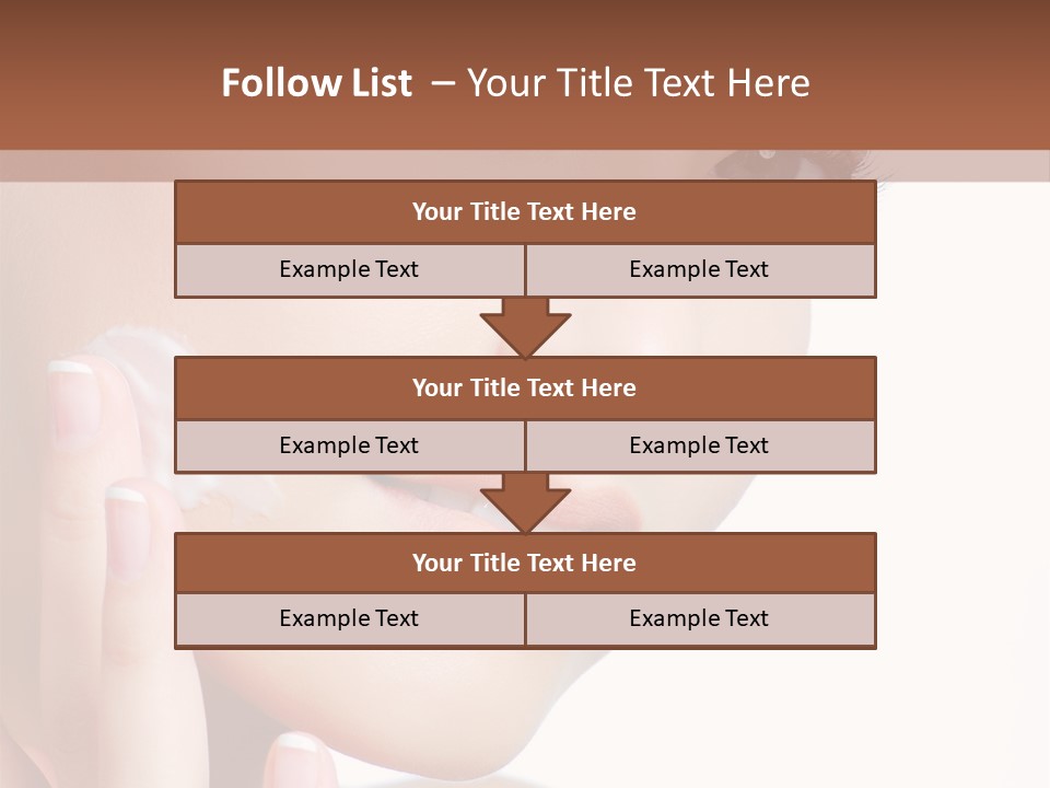 A Woman Holding A Cream On Her Face PowerPoint Template