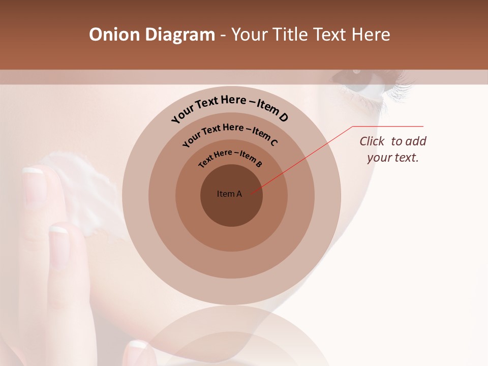 A Woman Holding A Cream On Her Face PowerPoint Template