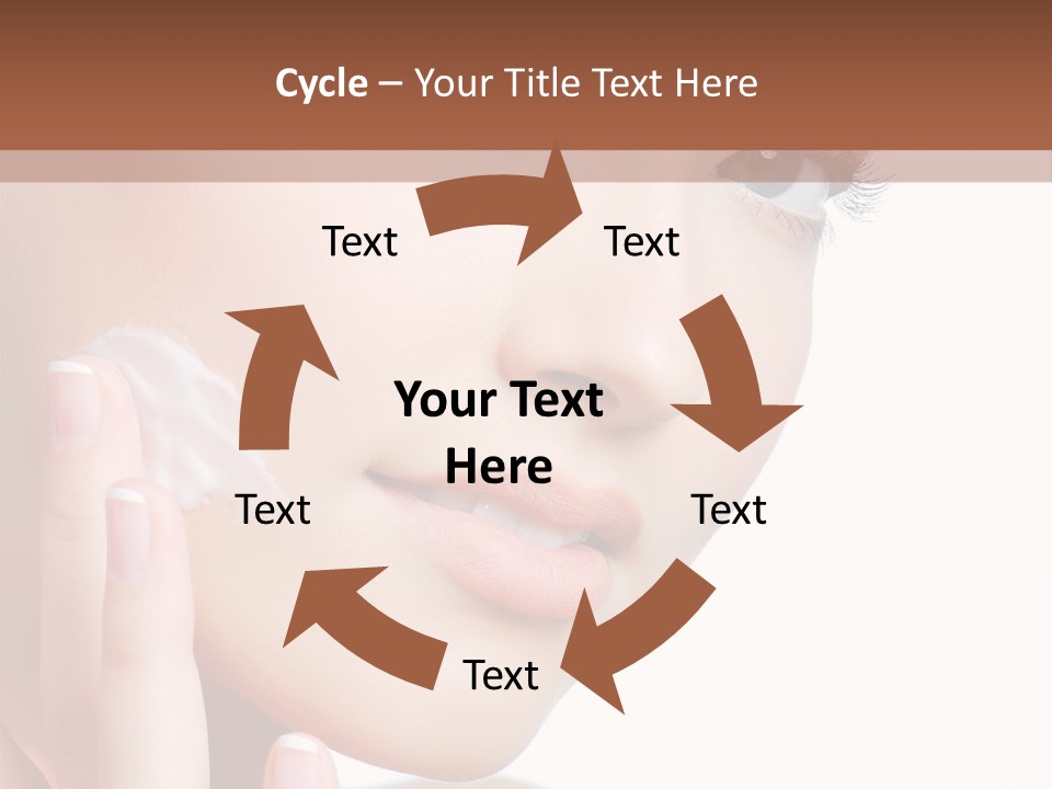 A Woman Holding A Cream On Her Face PowerPoint Template