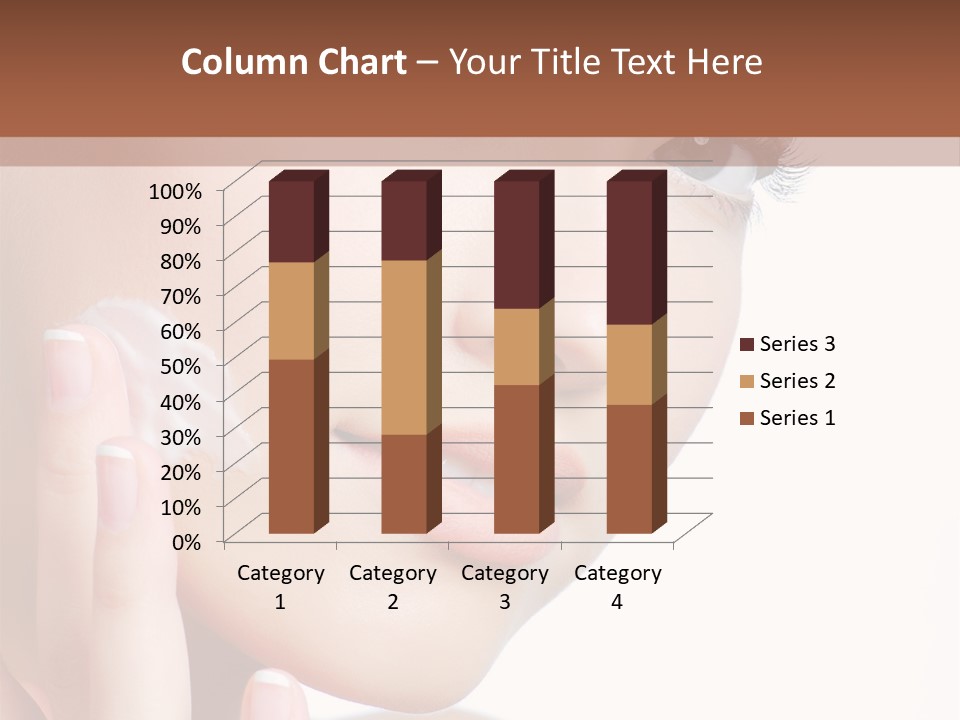 A Woman Holding A Cream On Her Face PowerPoint Template