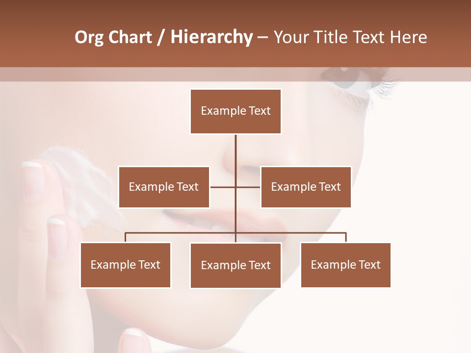 A Woman Holding A Cream On Her Face PowerPoint Template