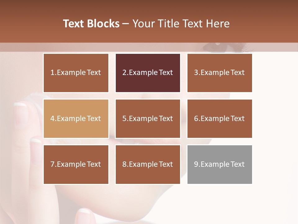 A Woman Holding A Cream On Her Face PowerPoint Template