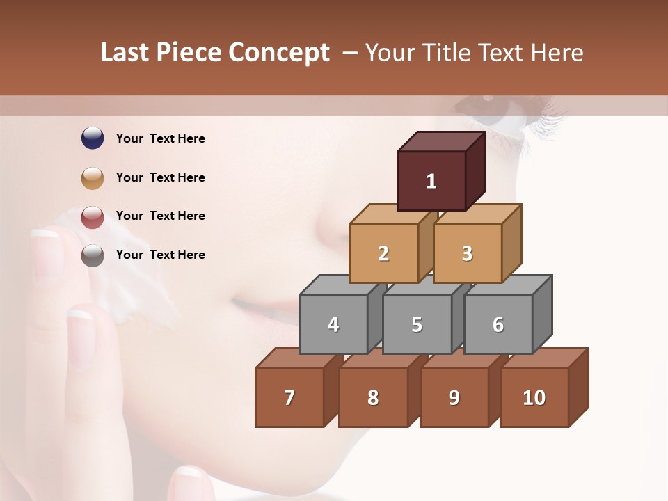 A Woman Holding A Cream On Her Face PowerPoint Template