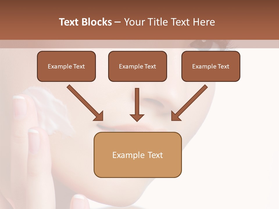 A Woman Holding A Cream On Her Face PowerPoint Template