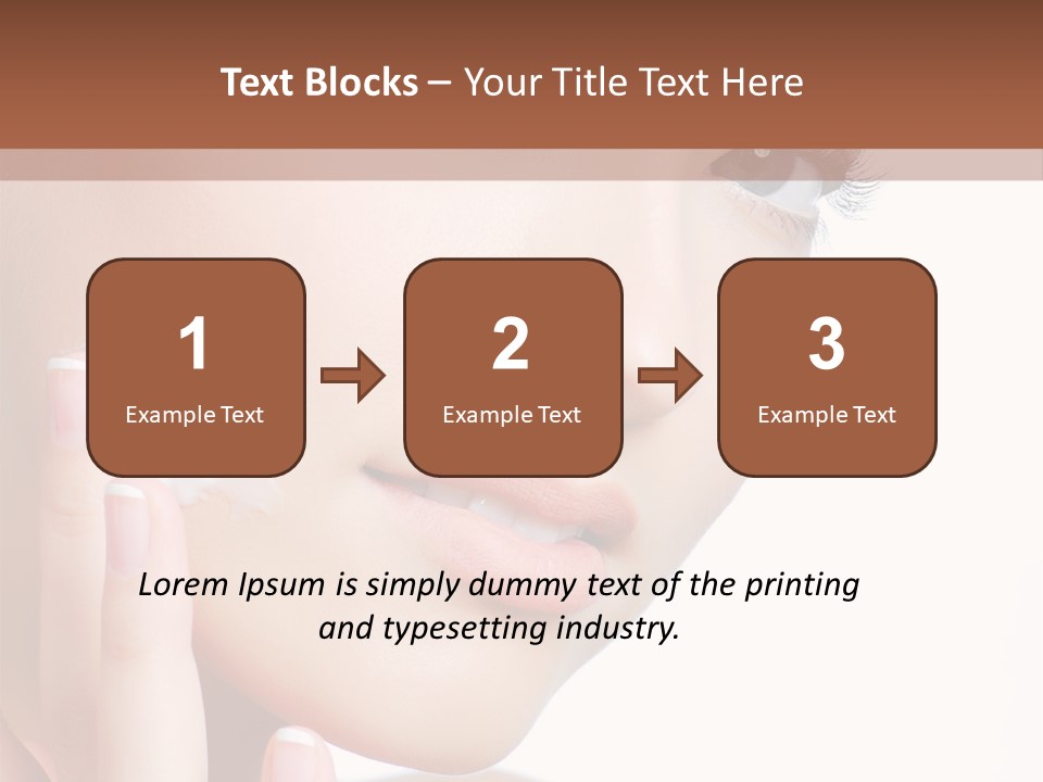 A Woman Holding A Cream On Her Face PowerPoint Template