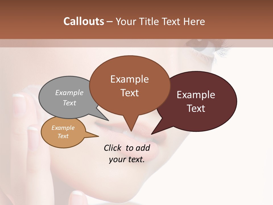 A Woman Holding A Cream On Her Face PowerPoint Template