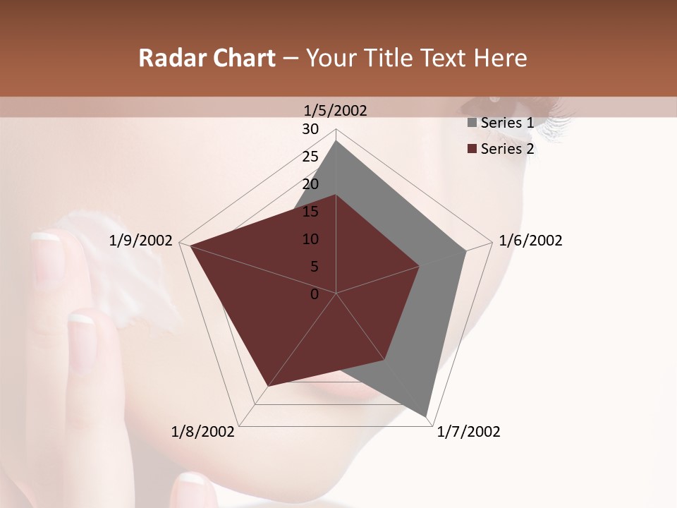 A Woman Holding A Cream On Her Face PowerPoint Template