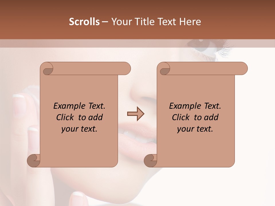 A Woman Holding A Cream On Her Face PowerPoint Template