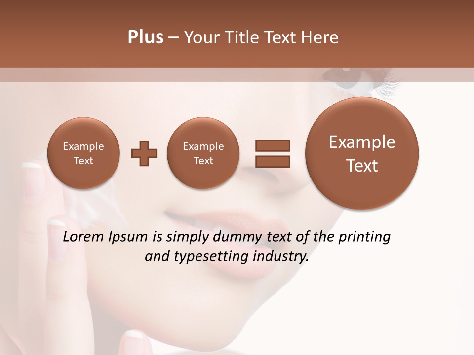A Woman Holding A Cream On Her Face PowerPoint Template