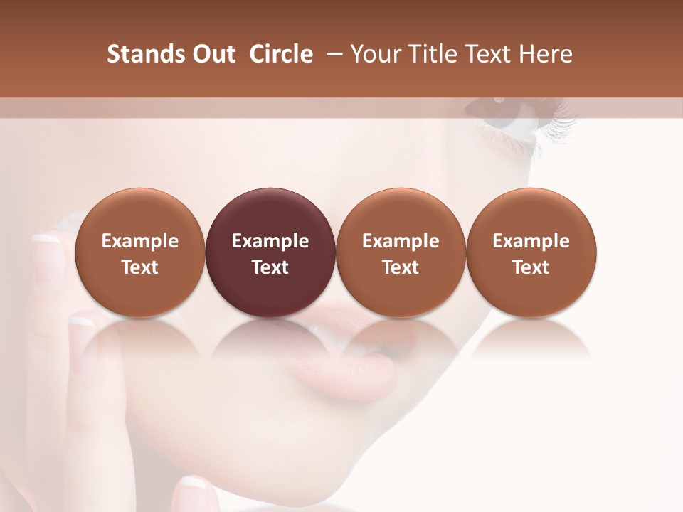 A Woman Holding A Cream On Her Face PowerPoint Template