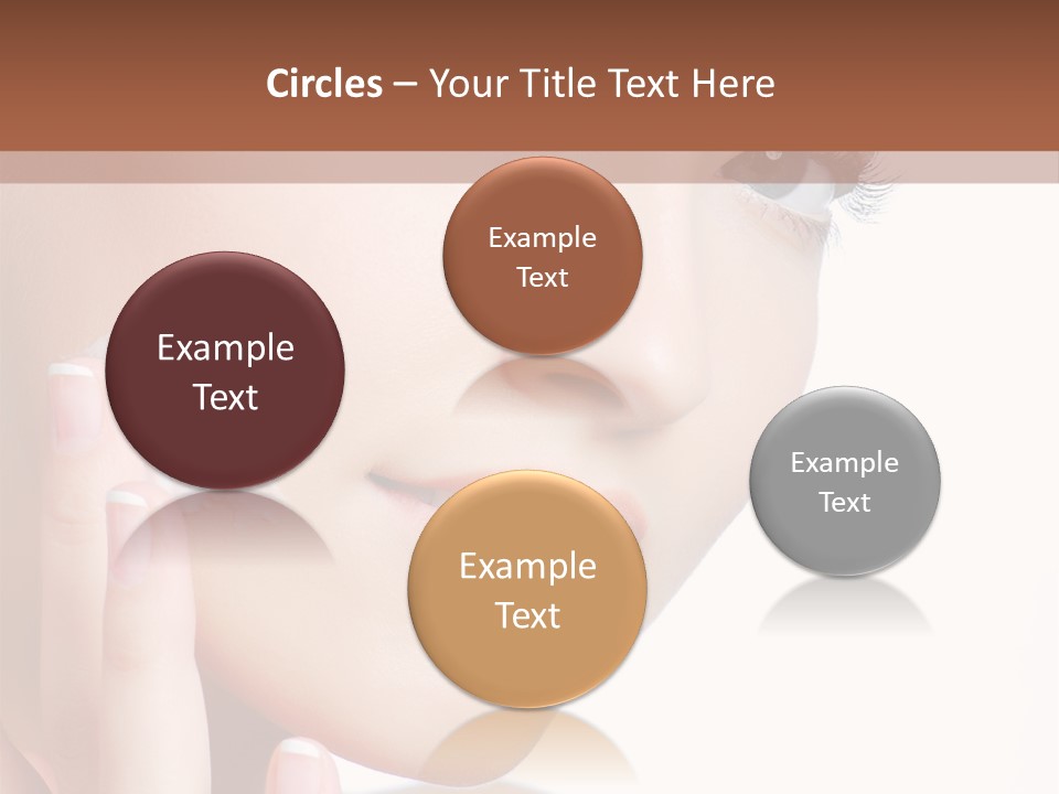 A Woman Holding A Cream On Her Face PowerPoint Template