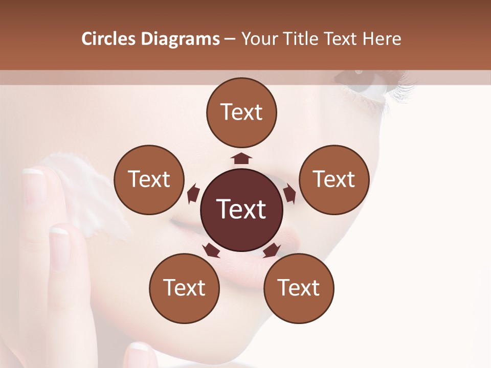 A Woman Holding A Cream On Her Face PowerPoint Template