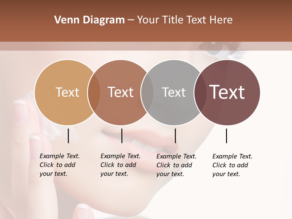 A Woman Holding A Cream On Her Face PowerPoint Template