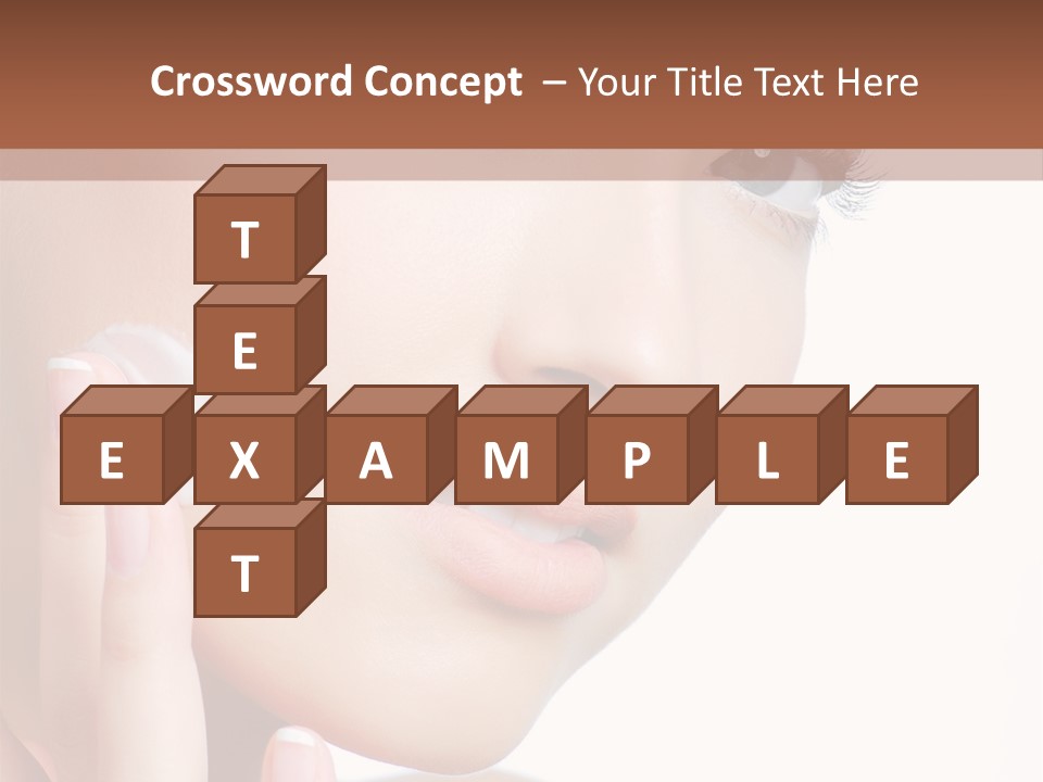 A Woman Holding A Cream On Her Face PowerPoint Template