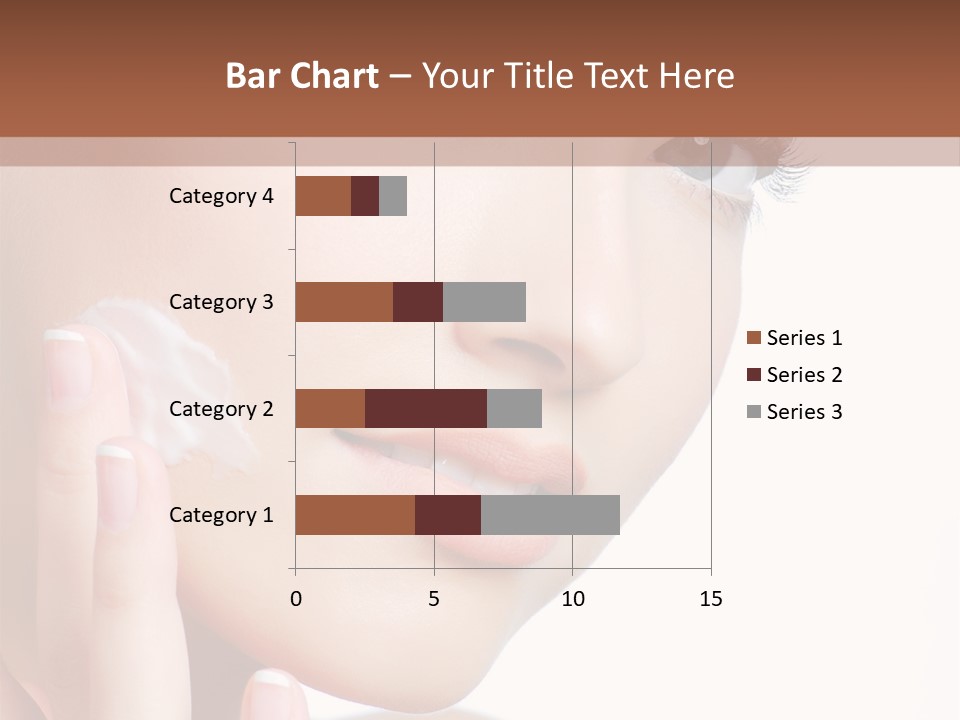 A Woman Holding A Cream On Her Face PowerPoint Template