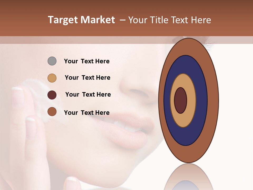 A Woman Holding A Cream On Her Face PowerPoint Template