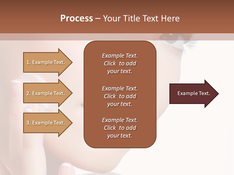 A Woman Holding A Cream On Her Face PowerPoint Template